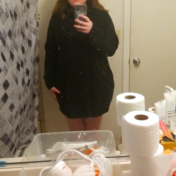 Black Sweater Dress - Picture 2 of 3